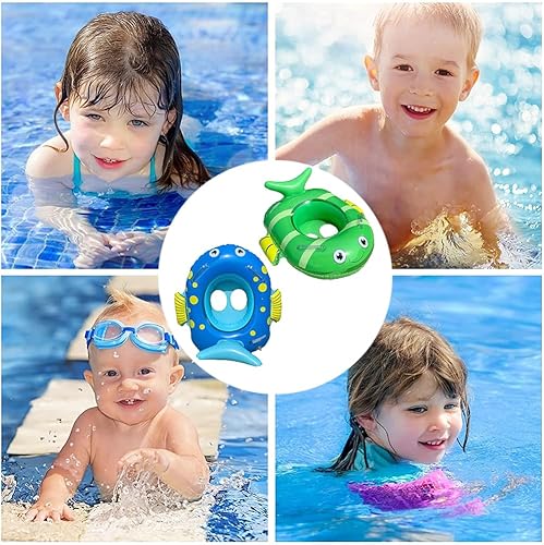 2 Pezzi Anello di Nuoto per Bambini Salvagente,Tigre Piscina Salvagente,Giraffa Circolo di Nuotare,Gonfiatore Swimming Float con Sedile per Bambino Giocattolo Ragazzi e Ragazze per 6 mesi a 4 anni - Ysert