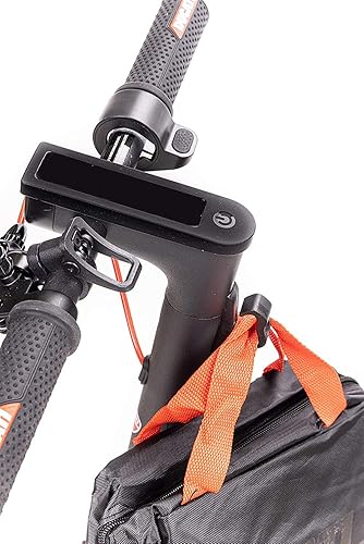 Urban Prime Gancio Porta Borse con 2 siliconi Proteggi Schermo per monopattini elettrici, Unisex Adulto, Nero e Bianco, Taglia Universale - Ysert