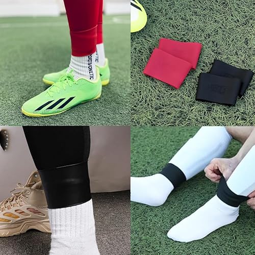 2 paia di parastinchi per calcio, parastinchi in silicone, antiscivolo, parastinchi - Ysert