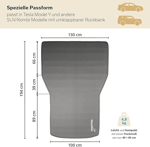 Skandika - Easy Single/Double - Easy 3D Premium Single/Double - Materassino autogonfiante - ideale per il campeggio - spessore 10 cm (3D Premium Double) - Ysert