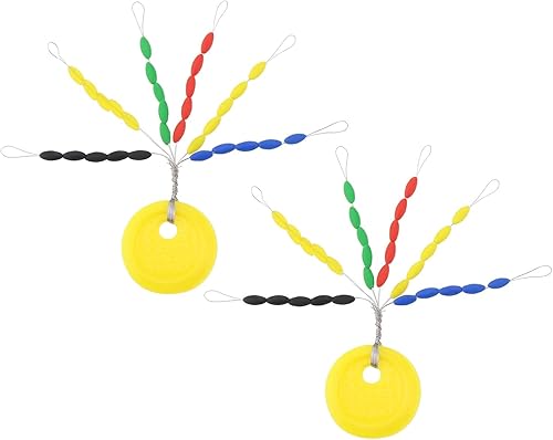 OTOTEC Set di 10 fermaporta da pesca in gomma 30 in 1 ovali colorati Space Beans galleggianti per il posizionamento di galleggianti, accessori da pesca - Ysert