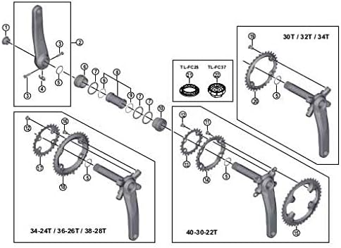 SHIMANO Tornillo Fijación Plato 4uds - FC-M970 M8x10.1mm - Ysert