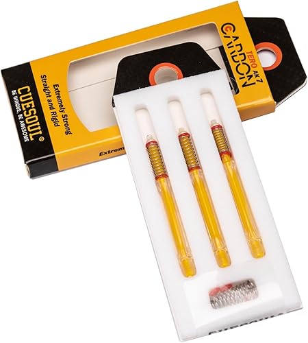 CUESOUL TERO AK7Aste/stelo per Freccette in Carbonio, Sottili, telescopiche a Molla Integrate, Set da 3 Pezzi - Ysert