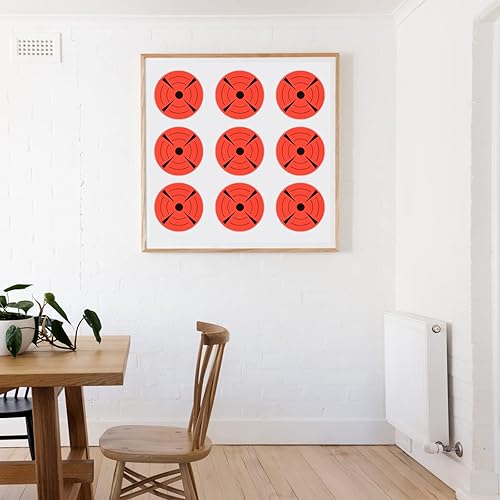 200 Pezzi 3 Pollici Bersagli di Tiro Reattivi Bersaglio Autoadesivo Target Pasters Adesivi per Bersagli Rotonda Rotolo di Bersaglio Bersagli Reattivi per Addestramento al Tiro (Rosso) - Ysert