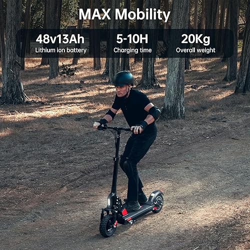 Monopattino Elettrico Adulti Motore Scooter Elettrico Monopattini Elettrici, 13Ah 48V Batteria Monopattino Elettrico 10 Pollici - Ysert