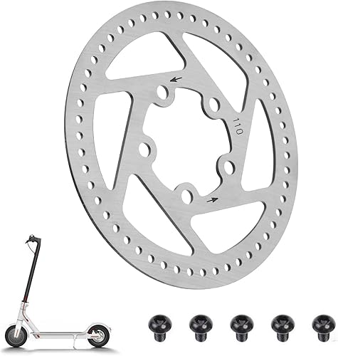Disco Freno per Xiaomi M365 1S Essential M365 Pro Pro 2 Scooter Elettrico Ricambio Parte 5 Fori Acciaio Inox (110mm-Rinforzato) - Ysert