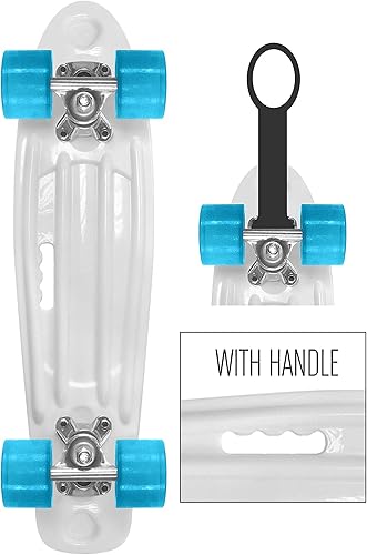 Skateboard 22 x 6 con manico Skids Control, JS100310, WHITE, 22 POLLICI - Ysert