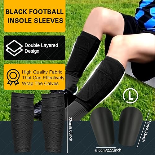 Mini parastinchi da calcio per bambini e adulti, con tasca, per proteggere le gambe della squadra, per lesioni alle articolazioni delle caviglie, ragazzi, ragazze, uomini, anziani, principianti - Ysert