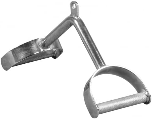 Gorilla Sports® Maniglia Parallela - con Impugnatura Doppia, Zigrinato, in Acciaio Cromato, Carico Massimo 200kg - Staffa Larga Pulley, Attacco per Cavo, Maniglia da Allenamento, Palestra - Ysert