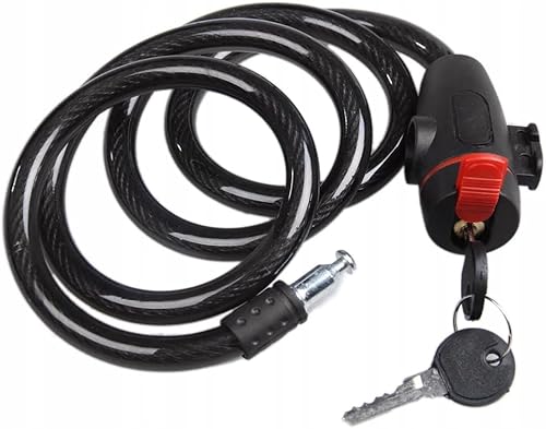 Lucchetto per bicicletta con serratura di sicurezza | Lucchetto antifurto con cavo 10 mm di spessore, cavo di sicurezza per bicicletta, moto, monopattino | acciaio con protezione in silicone (XL - 120 - Ysert