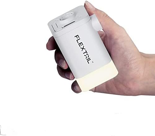 FLEXTAILGEAR MP2Plus Mini pompa ad aria elettrica con batteria ricaricabile e lanterna da campeggio per materassino ad aria, materasso ad aria, galleggiante per piscina, giocattolo gonfiabile - Ysert