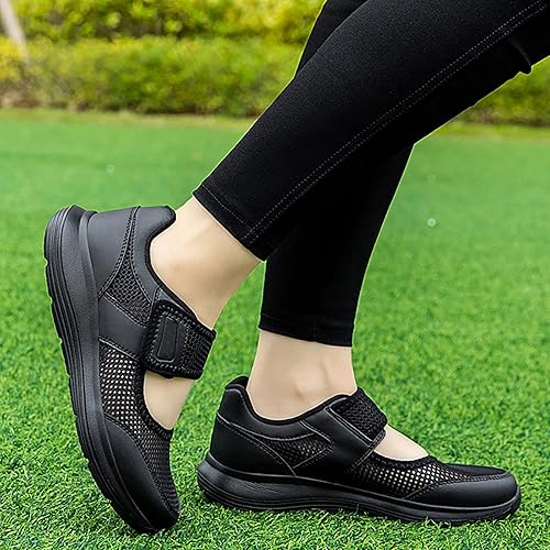 Scarpe Ortopediche Donna Anziana Sneakers Mesh Leggere Antiscivolo Traspirante Scarpe Casual a Punta Chiusa Elegante Sneaker Estive Zeppa Comode Slip-On Ortopedici Sportive Cuscino d'Aria Morbida - Ysert