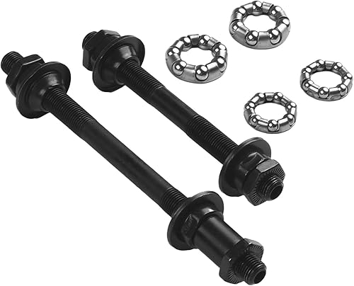 Componenti per mozzi per bicicletta, set asse anteriore e posteriore da 1/4 '3/16' mozzo ruota in acciaio mozzo per bici con cuscinetti a sfera e mozzi - Ysert
