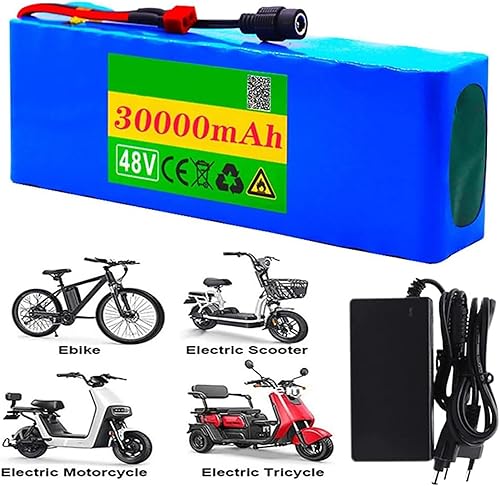 48V batteria agli ioni litio, 48V 30Ah 13S3P batteria scooter elettrico, con BMS + 54.6V caricabatterie, per 350W 500W 750W 1000w E-Bike Electric Bicycle Scooter T - Ysert