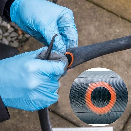 Kit di riparazione per bicicletta, 16 in 1, strumento di riparazione per biciclette, strumento multiuso, kit di riparazione pneumatici per biciclette, con borsa per adesivi per bicicletta e - Ysert