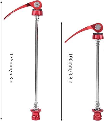Pwshymi Spiedino per Ruota per Bicicletta Spiedini per Mountain ASSE per Bici da Strada Leva per spiedo a sgancio rapido(Rosso) - Ysert