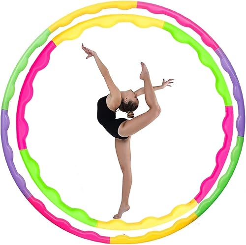 Hula Hoop - 2 pneumatici per bambini, in plastica, rimovibili, per bambini, hula hoop, hula hoop, ricaricabili, per fitness, sport, test - Ysert
