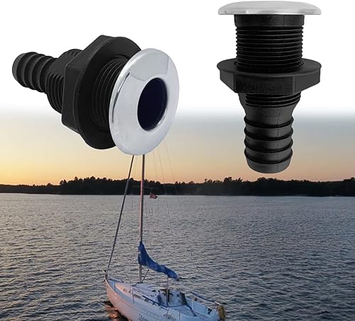Scafi Passanti in Acciaio Inossidabile in Nylon per Barche, Scarico per ombrinali per impieghi gravosi per Diametro del Tubo Flessibile da per sentina Pompa, 1-1/4“(31.75mm) - Ysert