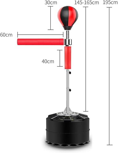 Borsa Riflessa Con Spinning Bar, Sacco da Boxe Professionale Regolabile in Altezza, Attrezzo per Allenamento Velocità, Heavy Stand Con Asta di Reazione - Ysert