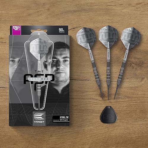 Target Darts Nathan Aspinall x ECHO 90% Tungsten Steel Tip Swiss Point Dart Set – Freccetta ASP Player Edition, asta Pro Grip e volo Pro Ultra No.2, attrezzo SP incluso, set di freccette professionali - Ysert