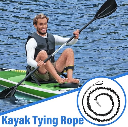 Guinzaglio per pagaia per Kayak,Estensibile Kayak Paddle Leash per Canoa, Barca,Kayak - Ysert