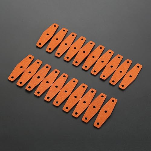 Mgoodoo 5/10/20 pz Marrone Scuro Cuoio Slingshot Sacchetti con Foro Centrale per Caccia All'aperto Catapulte 50x14x8mm - Ysert