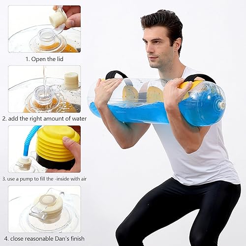 Ysislybin Aqua Bag, Power Bag 20kg Allenamento Sand Bag Fitness Water Bag Sacca d'Acqua Riempibile per Cardio Borsa per Acqua da Allenamento per Fitness Casa Palestra Yoga - Ysert