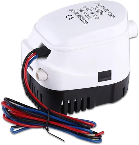 Pompa di Sentina Automatica 12V 750GPH Sommergibile Completamente Automatica con Interruttore a Galleggiante, Pompa di Sentina per Barche con Albero in Acciaio Inossidabile, - Ysert
