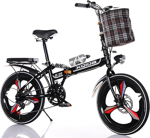 7 Velocità variabile bicicletta Mountain pieghevole 20pollici Telaio in acciaio ad alto tenore di carbonio Folding bike Adatto per Adulti donne uomini e adolescenti Bici da città - Ysert