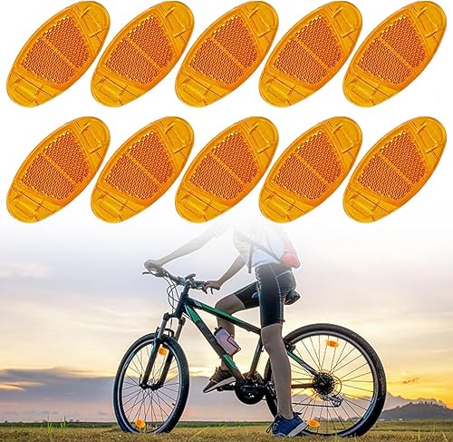 Catarifrangente per Raggi di Bicicletta, 10pc Catarifrangenti Raggi Ruota Bici, Catarifrangenti Raggi, Riflettori Raggiera Bicicletta, Catarifrangenti per la Guida Notturna su Tutti i Tipi di Bici - Ysert