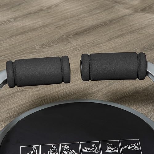 HOMCOM trainer addominale, multi-trainer pieghevole, dispositivo di allenamento con cuscino, allenamento addominale regolabile in altezza per la casa, max. 120 kg, acciaio, nero, 55 x 42 x 11-32 cm - Ysert