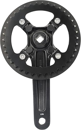 Singel Speed - Guarnitura 38T/46T/48T Bicycle Crankset da 170 mm, in alluminio, per bicicletta da donna - Ysert
