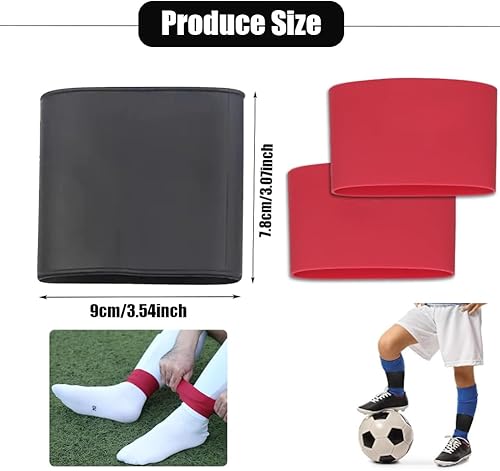 2 paia di parastinchi per calcio, parastinchi in silicone, antiscivolo, parastinchi - Ysert