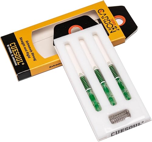 CUESOUL TERO AK7Aste/stelo per Freccette in Carbonio, Sottili, telescopiche a Molla Integrate, Set da 3 Pezzi - Ysert