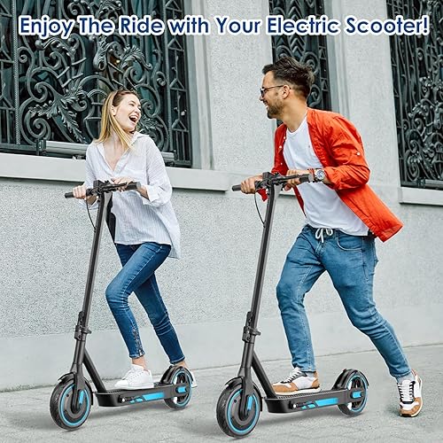 Scooter Elettrico,Alta Potenza 500w,Pneumatici Da 25,4 Cm,Velocità Massima Di 25km/H,Distanza Remota Di 45KM,Sistema Frenante A Doppio Tamburo,Escooter Pieghevole Adulto,Carico Massimo 120KG - Ysert