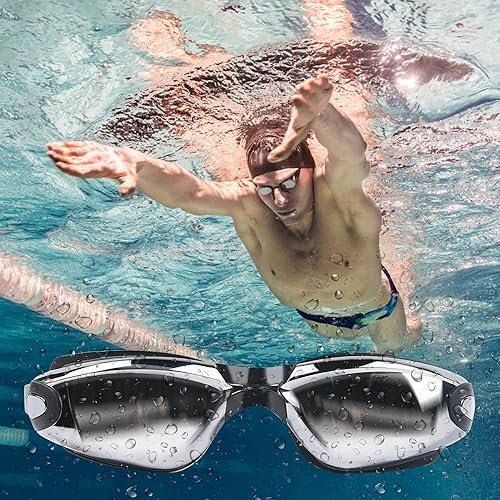 Flintronic Cuffia da Nuoto con Anti-Appannamento Occhiali da Nuoto,Silicone Cuffia da Nuoto per la Protezione delle Orecchie ,Cuffie da Nuoto Unisex Adulto per Cuffia da Nuoto per Piscina Spa Terme(Nero, Rosa) - Ysert