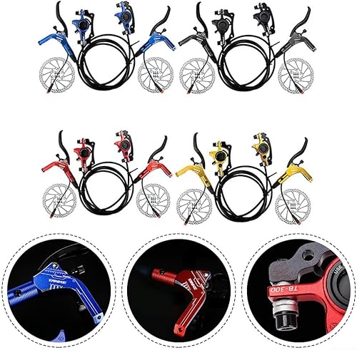 Oniissy eBike Set freno a disco idraulico per bici elettrica, leva del freno a disco idraulica elettrica, leva del freno a disco elettrica (dorata) - Ysert