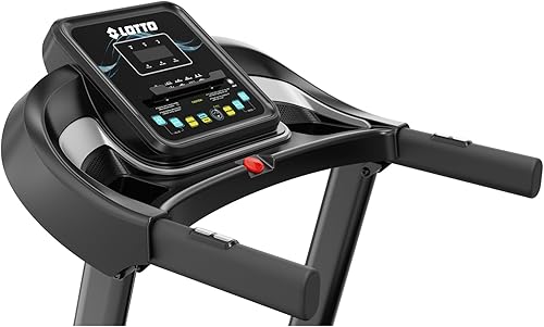 LOTTO Agile,Tapis roulant elettrico pieghevole, max 2.5 CV,max.100kg,Bluetooth,Spax/Kinomap/Zwift,inclinazione automatica,computer LED,1-10 km/h,120x40 cm, 12 programmi, chiave di sicurezza - Ysert