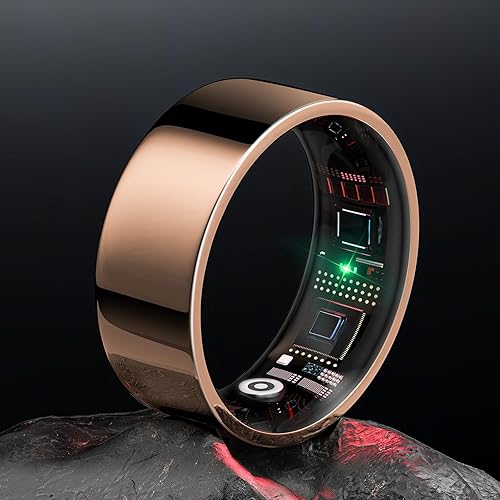Anello intelligente Android e iOS 2024. Dati di misurazione accurati certificati SGS: anello per uomo e donna. Nuovo chip Bluetooth 5.0 ZNZ – connessione stabile: tracker del sonno, anello - Ysert