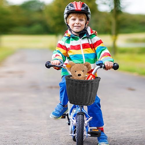 Cestino Bici Bambina, Cestino Bici Bambino per Ragazze Ragazzi, Cestino Bicicletta Bambina Piccola, Intrecciato a Mano, Stretto e Robusto - Ysert