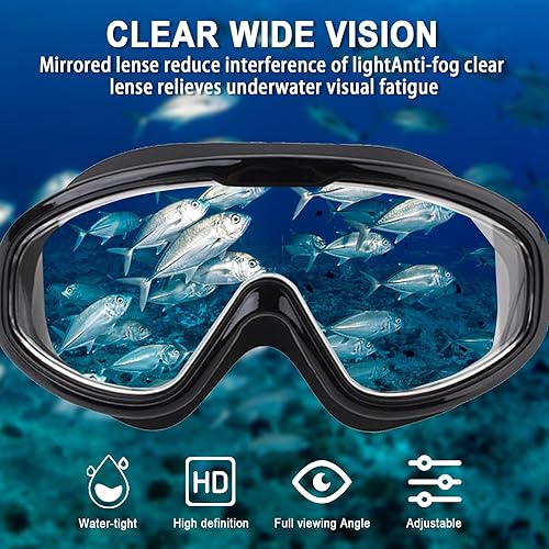 Occhialini Nuoto, Anti Nebbia Occhiali Piscina Adulto, Occhialini Mare, Maschera Nuoto, Occhiali Da Sub Adatto A Uomini, Donne, Adulti E Adolescenti, Visione Chiara A 180°Con Protezione Uv - Ysert