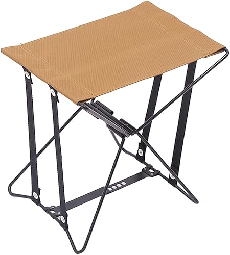 Sgabello da Campeggio Sgabello Pieghevole Portatile sotto poggiapiedi da scrivania Sedia da Sella compatta Poggiapiedi Pieghevole per Barbecue, Cachi - Ysert