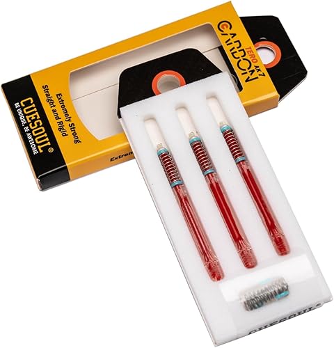 CUESOUL TERO AK7Aste/stelo per Freccette in Carbonio, Sottili, telescopiche a Molla Integrate, Set da 3 Pezzi - Ysert
