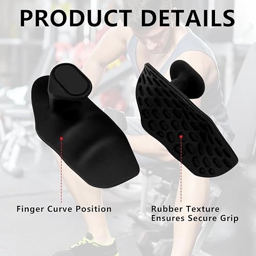 PORUPAEL 1 paio di impugnature in silicone antiscivolo – Guanti da fitness traspiranti per uomo e donna – ideali per trazioni, powerlifting e bodybuilding – protezione ergonomica per le mani - Ysert
