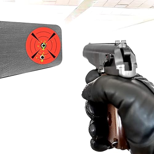 200 Pezzi 3 Pollici Bersagli di Tiro Reattivi Bersaglio Autoadesivo Target Pasters Adesivi per Bersagli Rotonda Rotolo di Bersaglio Bersagli Reattivi per Addestramento al Tiro (Rosso) - Ysert