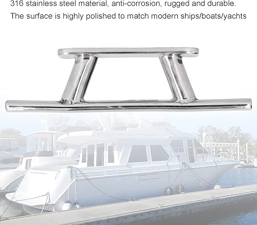Fydun Bitta per Barca, 8 Pollici 200mm Bitte per Barche per Impieghi Gravosi in Acciaio Inox Tipo di Tubo Ellittico Molo di ormeggio Bitta per Corda da Coperta per Marine Yacht RV - Ysert