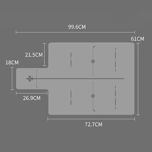 rockible Pilates Reformer Cover Pilates Reformer Mat Asciugamano Cuscino Antiscivolo Palestra Tappetino per Esercizi Pilates Training Yoga Mat 24inx39in - Ysert