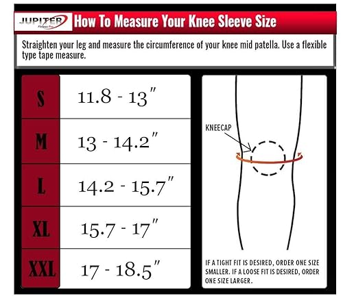 Maniche Ginocchiere (1 Paia), 7mm Compressione Ginocchiere Braces per Squats, sollevamento pesi, Powerlifting，Cross Training per gli uomini e le donne，Regolabarba Uomo, - Ysert