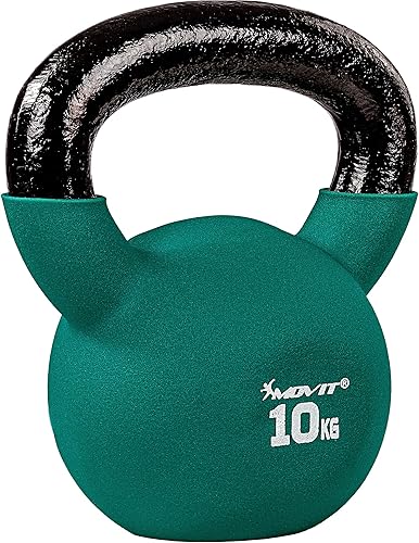 Kettlebell PRO in Ghisa Con Rivestimento in Neoprene - 12 Varianti da 2 a 24 kg, Testato per Sostanze Nocive, Peso a Sfera Oscillante - Ysert
