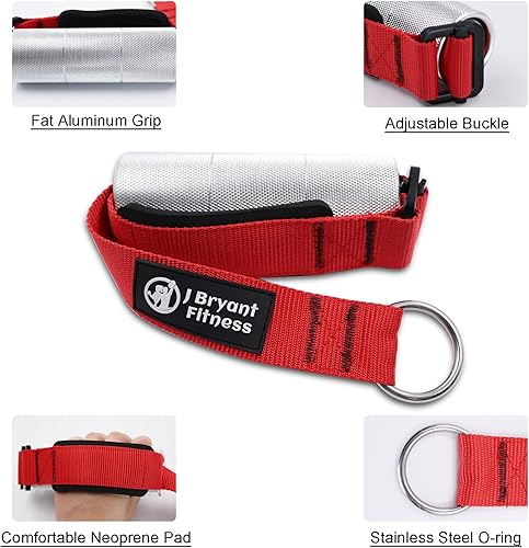 Manico per esercizi di wrestling con impugnatura in metallo da 5,1 cm, per esercitare polsi e avambracci, tricipiti e corda per allenamento - Ysert